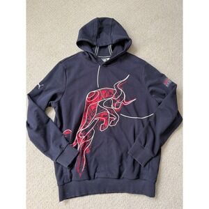 Puma Red Bull Racing Hoodie Navy Blue Graphic Bull Mens Large 533263-01